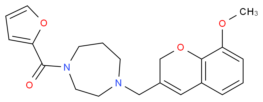 1-(2-furoyl)-4-[(8-methoxy-2H-chromen-3-yl)methyl]-1,4-diazepane_Molecular_structure_CAS_)