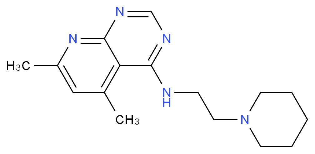 5,7-dimethyl-N-(2-piperidin-1-ylethyl)pyrido[2,3-d]pyrimidin-4-amine_Molecular_structure_CAS_)