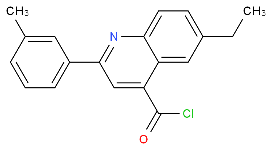 6-Ethyl-2-(3-methylphenyl)quinoline-4-carbonyl chloride_Molecular_structure_CAS_)