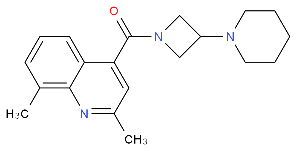 2,8-dimethyl-4-{[3-(1-piperidinyl)-1-azetidinyl]carbonyl}quinoline_Molecular_structure_CAS_)