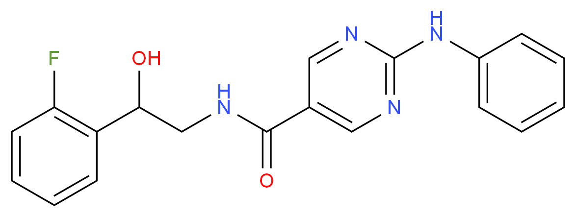 2-anilino-N-[2-(2-fluorophenyl)-2-hydroxyethyl]pyrimidine-5-carboxamide_Molecular_structure_CAS_)