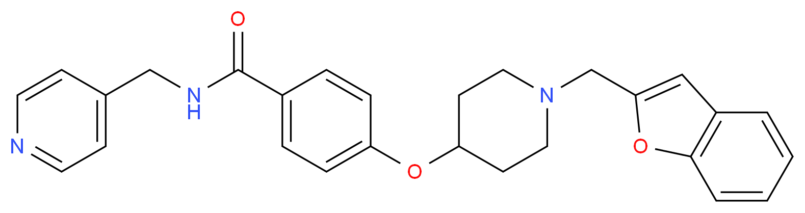 4-{[1-(1-benzofuran-2-ylmethyl)-4-piperidinyl]oxy}-N-(4-pyridinylmethyl)benzamide_Molecular_structure_CAS_)