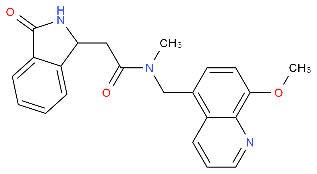 N-[(8-methoxyquinolin-5-yl)methyl]-N-methyl-2-(3-oxo-2,3-dihydro-1H-isoindol-1-yl)acetamide_Molecular_structure_CAS_)