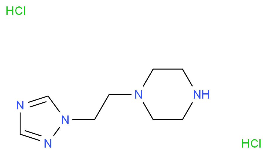 1-[2-(1H-1,2,4-triazol-1-yl)ethyl]piperazine dihydrochloride_Molecular_structure_CAS_)