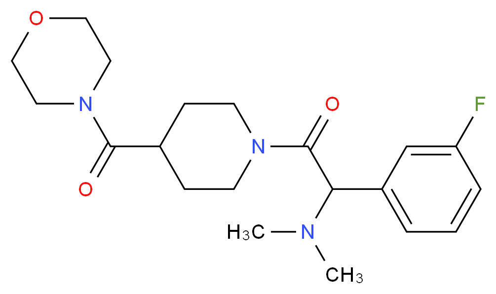 1-(3-fluorophenyl)-N,N-dimethyl-2-[4-(4-morpholinylcarbonyl)-1-piperidinyl]-2-oxoethanamine_Molecular_structure_CAS_)