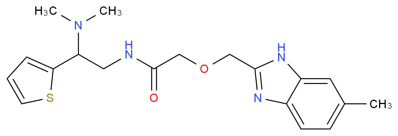 N-[2-(dimethylamino)-2-(2-thienyl)ethyl]-2-[(6-methyl-1H-benzimidazol-2-yl)methoxy]acetamide_Molecular_structure_CAS_)
