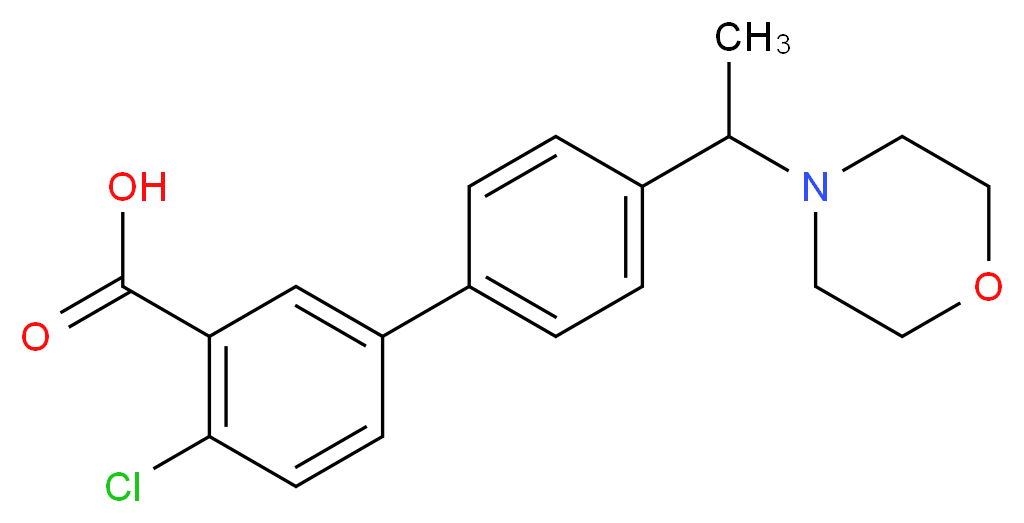 4-chloro-4'-(1-morpholin-4-ylethyl)biphenyl-3-carboxylic acid_Molecular_structure_CAS_)