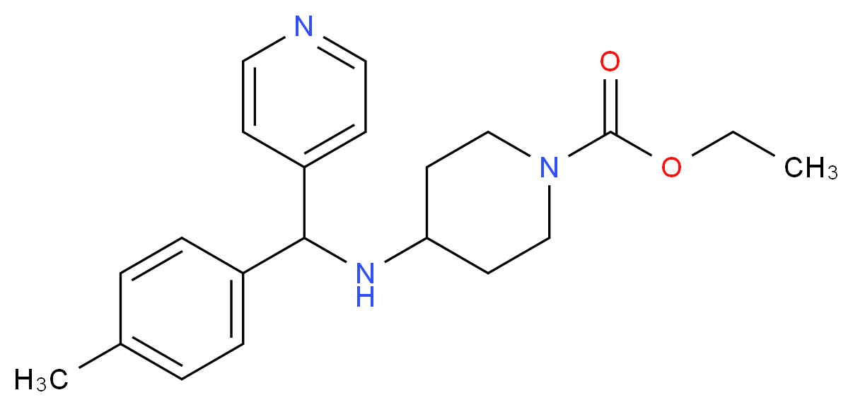 ethyl 4-{[(4-methylphenyl)(pyridin-4-yl)methyl]amino}piperidine-1-carboxylate_Molecular_structure_CAS_)