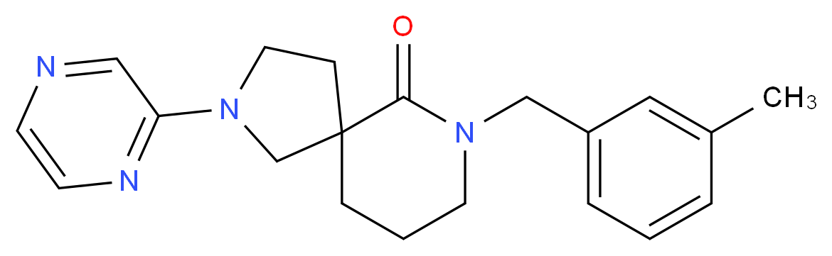 7-(3-methylbenzyl)-2-(2-pyrazinyl)-2,7-diazaspiro[4.5]decan-6-one_Molecular_structure_CAS_)