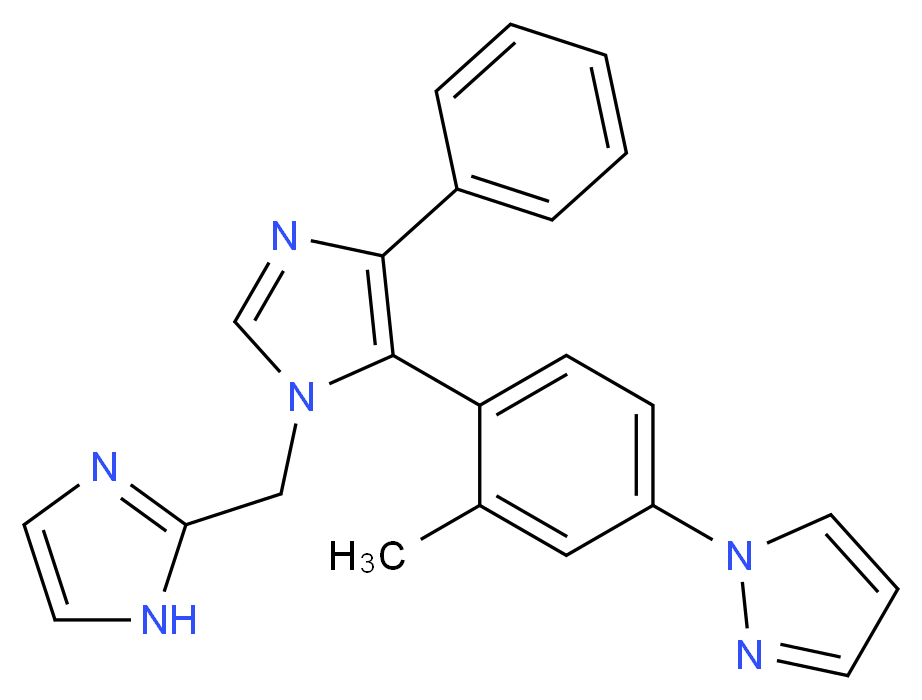 1-{4-[1-(1H-imidazol-2-ylmethyl)-4-phenyl-1H-imidazol-5-yl]-3-methylphenyl}-1H-pyrazole_Molecular_structure_CAS_)