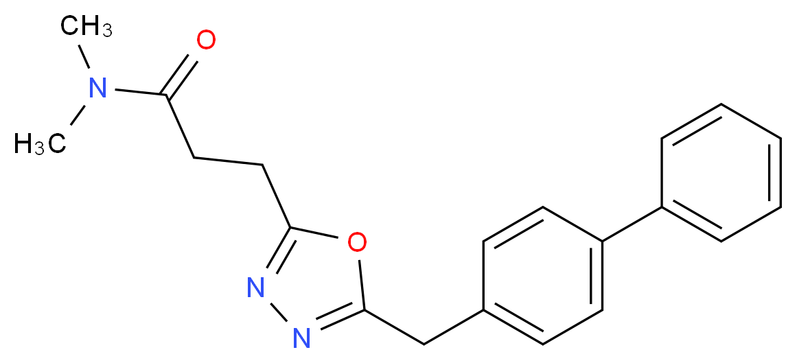 3-[5-(4-biphenylylmethyl)-1,3,4-oxadiazol-2-yl]-N,N-dimethylpropanamide_Molecular_structure_CAS_)