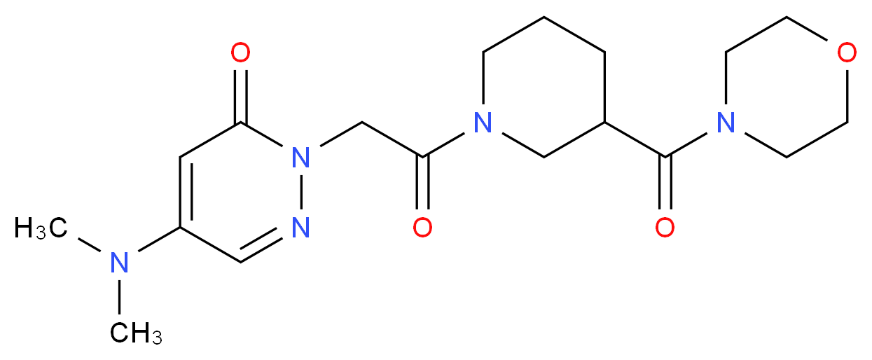 5-(dimethylamino)-2-{2-[3-(morpholin-4-ylcarbonyl)piperidin-1-yl]-2-oxoethyl}pyridazin-3(2H)-one_Molecular_structure_CAS_)