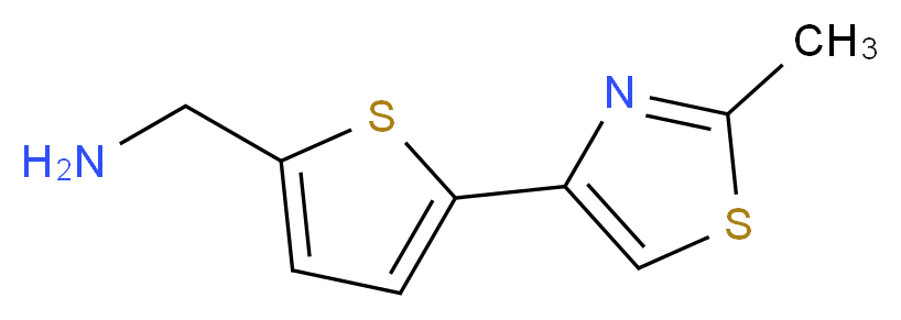 [5-(2-Methyl-1,3-thiazol-4-yl)thien-2-yl]methylamine_Molecular_structure_CAS_)
