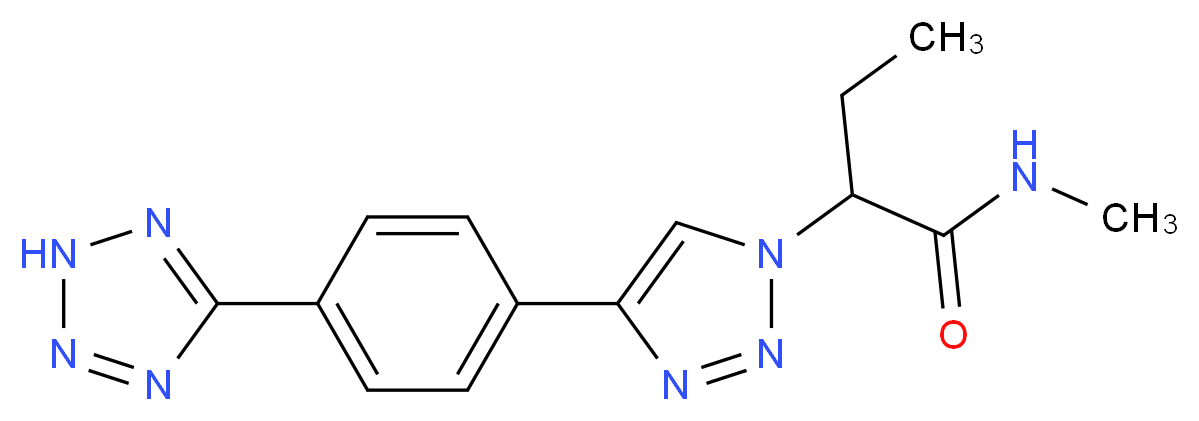 N-methyl-2-{4-[4-(2H-tetrazol-5-yl)phenyl]-1H-1,2,3-triazol-1-yl}butanamide_Molecular_structure_CAS_)