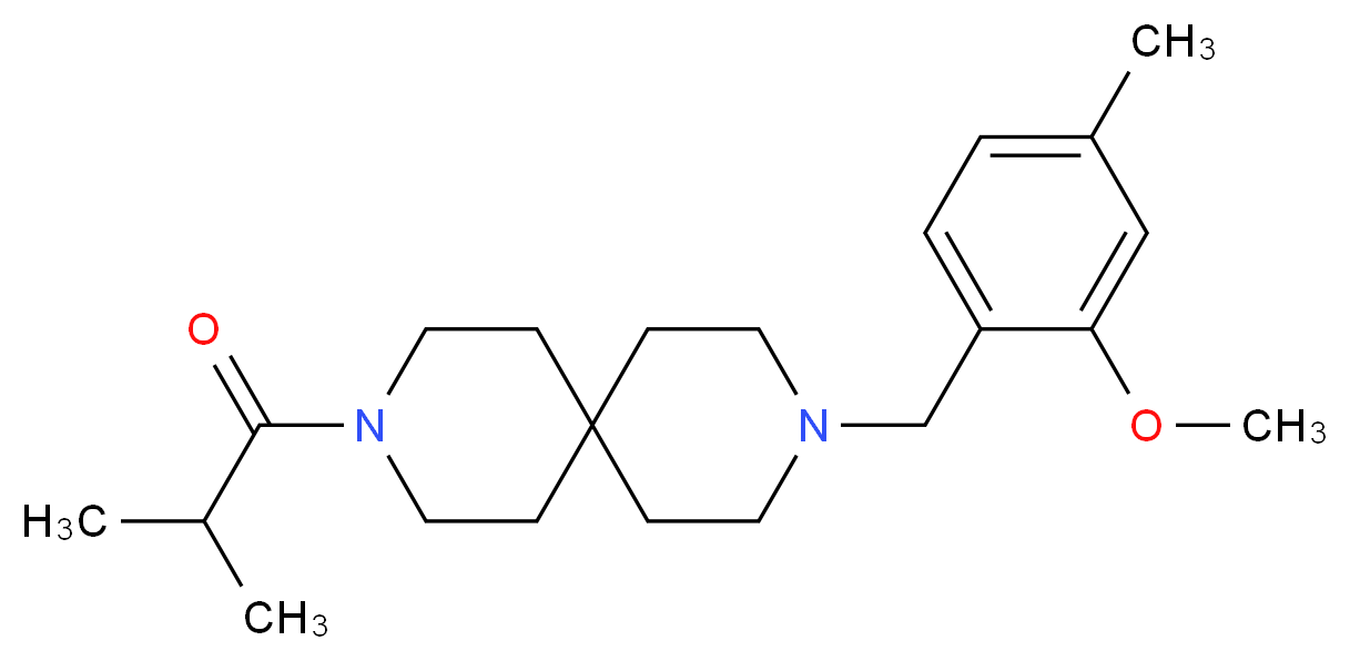 3-isobutyryl-9-(2-methoxy-4-methylbenzyl)-3,9-diazaspiro[5.5]undecane_Molecular_structure_CAS_)