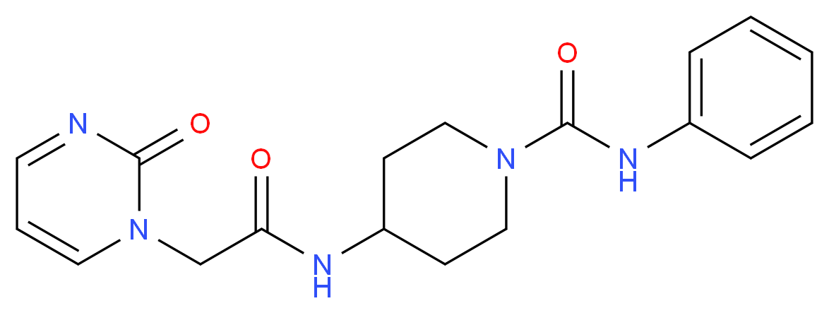 4-{[(2-oxopyrimidin-1(2H)-yl)acetyl]amino}-N-phenylpiperidine-1-carboxamide_Molecular_structure_CAS_)