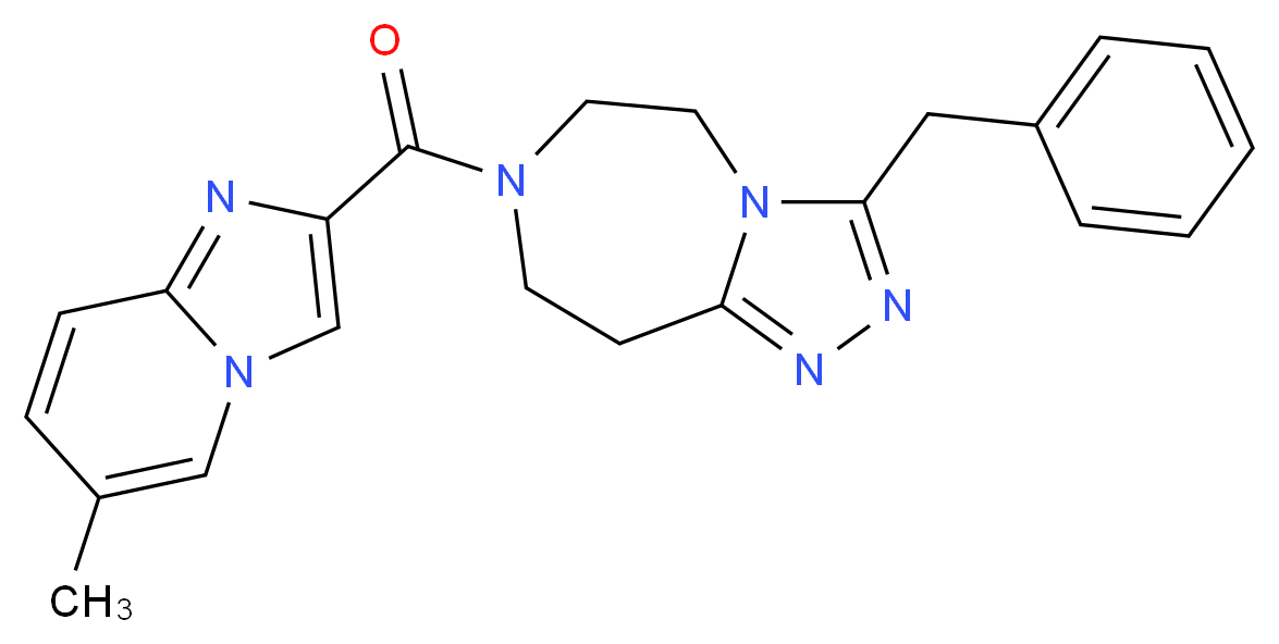 3-benzyl-7-[(6-methylimidazo[1,2-a]pyridin-2-yl)carbonyl]-6,7,8,9-tetrahydro-5H-[1,2,4]triazolo[4,3-d][1,4]diazepine_Molecular_structure_CAS_)