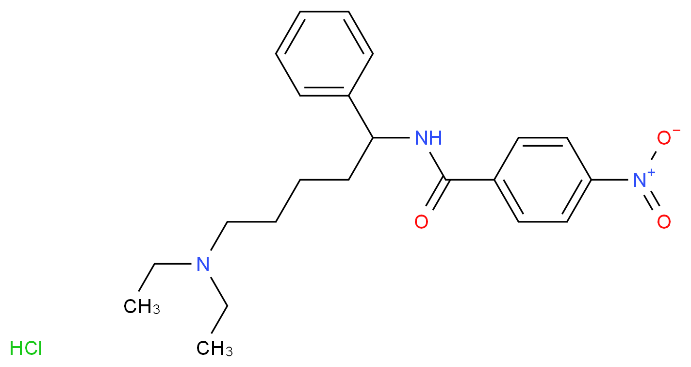 N-[5-(Diethylamino)-1-phenylpentyl]-4-nitrobenzamide hydrochloride_Molecular_structure_CAS_150491-98-8)