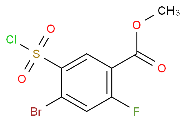 methyl 4-bromo-5-(chlorosulfonyl)-2-fluorobenzoate_Molecular_structure_CAS_)