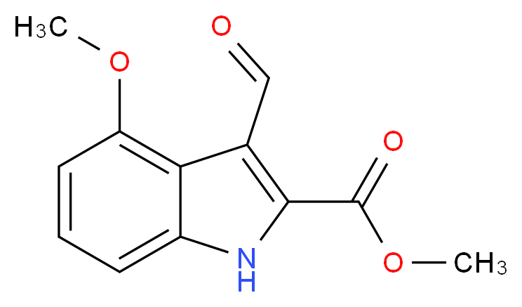 METHYL 3-FORMYL-4-METHOXY-1H-INDOLE-2-CARBOXYLATE_Molecular_structure_CAS_858747-09-8)