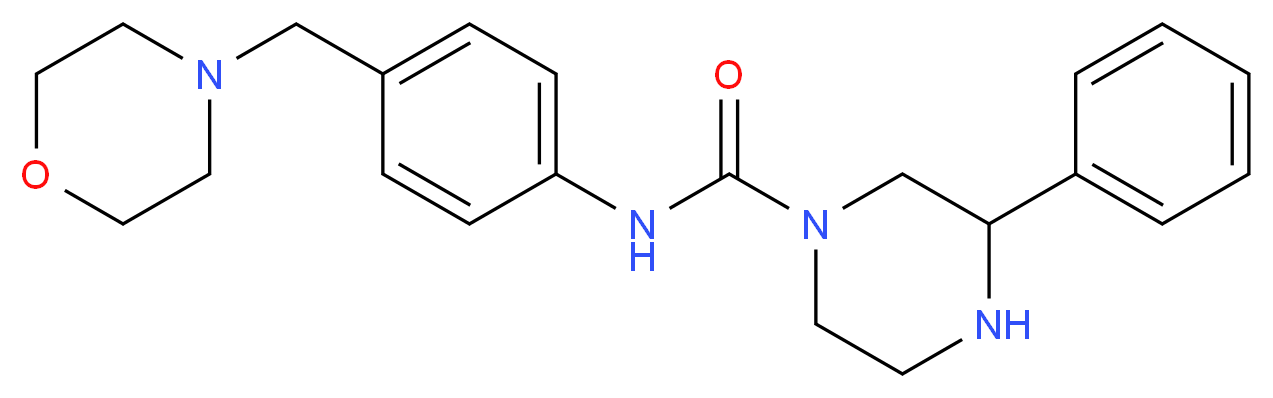 N-[4-(morpholin-4-ylmethyl)phenyl]-3-phenylpiperazine-1-carboxamide_Molecular_structure_CAS_)
