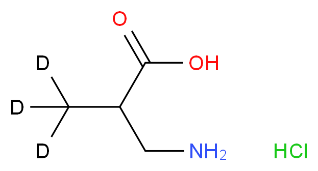 rac-3-Aminoisobutyric Acid-d3 Hydrochloride_Molecular_structure_CAS_)