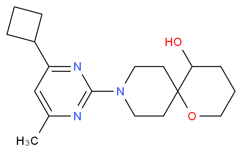 9-(4-cyclobutyl-6-methylpyrimidin-2-yl)-1-oxa-9-azaspiro[5.5]undecan-5-ol_Molecular_structure_CAS_)
