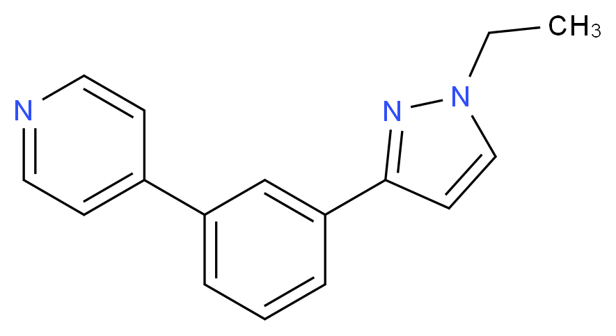 4-[3-(1-ethyl-1H-pyrazol-3-yl)phenyl]pyridine_Molecular_structure_CAS_)