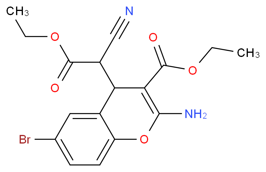 ethyl 2-amino-6-bromo-4-(1-cyano-2-ethoxy-2-oxoethyl)-4H-chromene-3-carboxylate_Molecular_structure_CAS_65673-63-4)