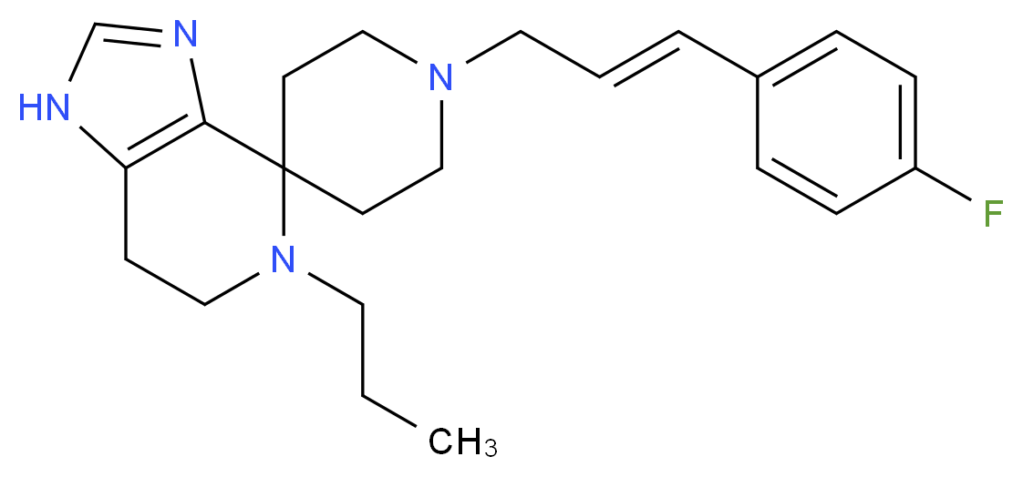 1'-[(2E)-3-(4-fluorophenyl)prop-2-en-1-yl]-5-propyl-1,5,6,7-tetrahydrospiro[imidazo[4,5-c]pyridine-4,4'-piperidine]_Molecular_structure_CAS_)