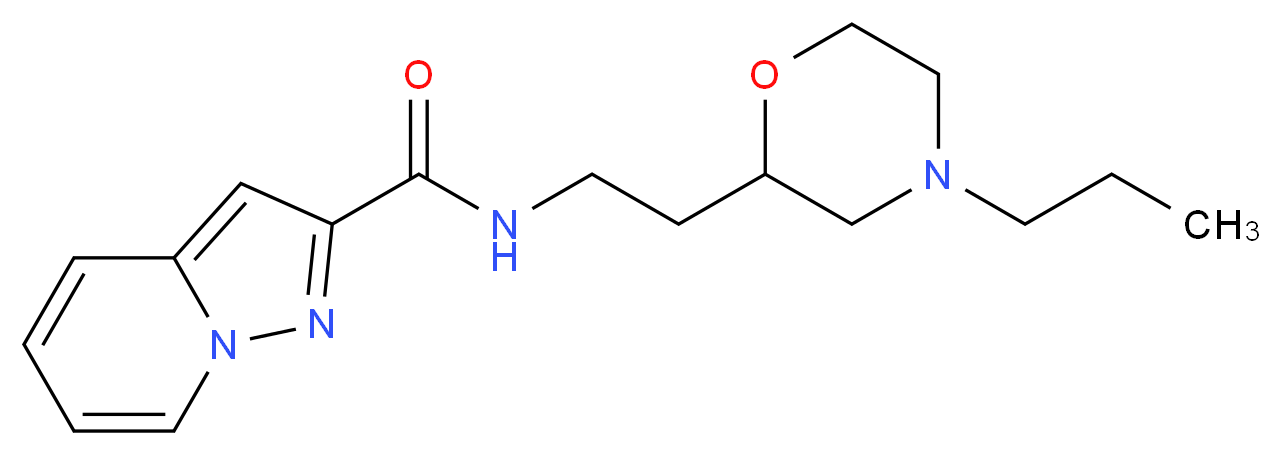 N-[2-(4-propylmorpholin-2-yl)ethyl]pyrazolo[1,5-a]pyridine-2-carboxamide_Molecular_structure_CAS_)