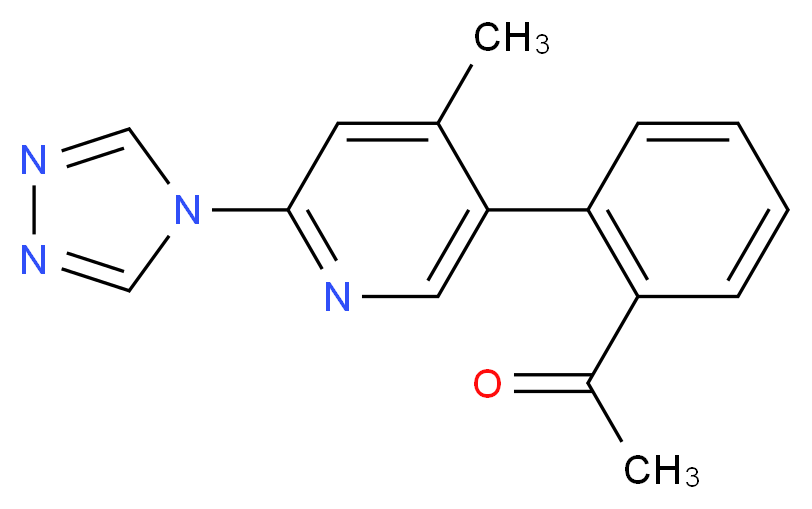 1-{2-[4-methyl-6-(4H-1,2,4-triazol-4-yl)pyridin-3-yl]phenyl}ethanone_Molecular_structure_CAS_)