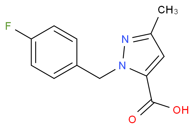 1-(4-Fluorobenzyl)-3-methyl-1H-pyrazole-5-carboxylic acid_Molecular_structure_CAS_618070-43-2)