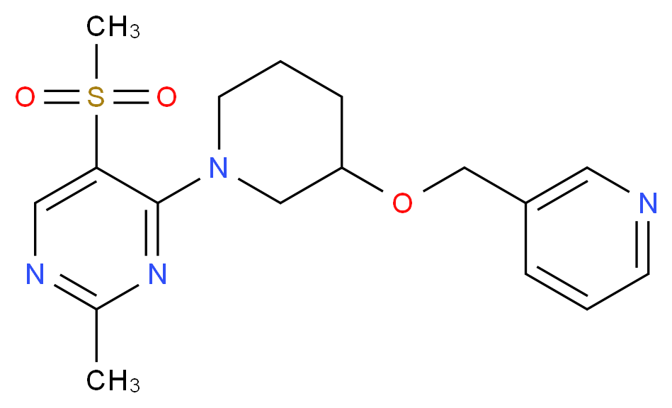 2-methyl-5-(methylsulfonyl)-4-[3-(pyridin-3-ylmethoxy)piperidin-1-yl]pyrimidine_Molecular_structure_CAS_)