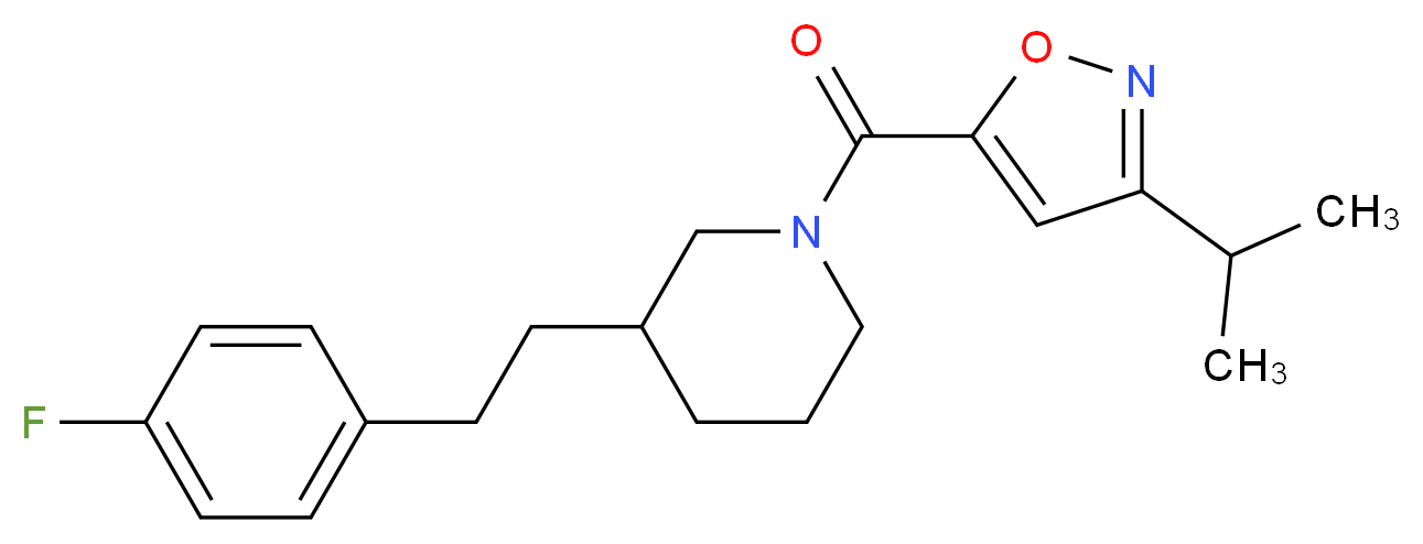 3-[2-(4-fluorophenyl)ethyl]-1-[(3-isopropyl-5-isoxazolyl)carbonyl]piperidine_Molecular_structure_CAS_)