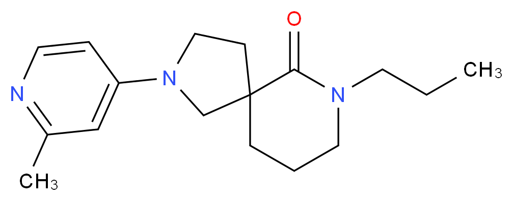 2-(2-methyl-4-pyridinyl)-7-propyl-2,7-diazaspiro[4.5]decan-6-one_Molecular_structure_CAS_)