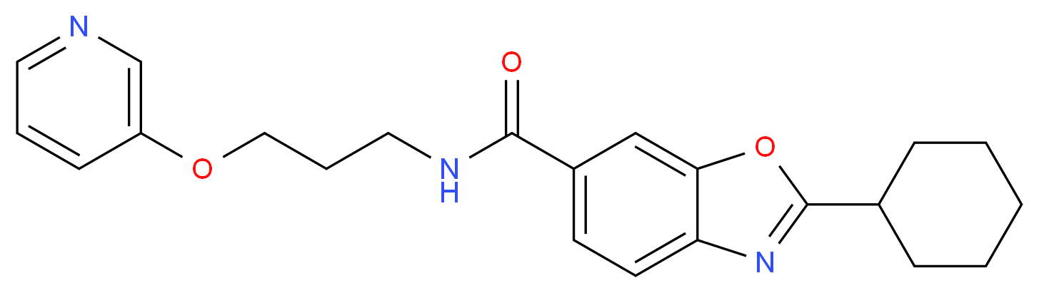 2-cyclohexyl-N-[3-(3-pyridinyloxy)propyl]-1,3-benzoxazole-6-carboxamide_Molecular_structure_CAS_)
