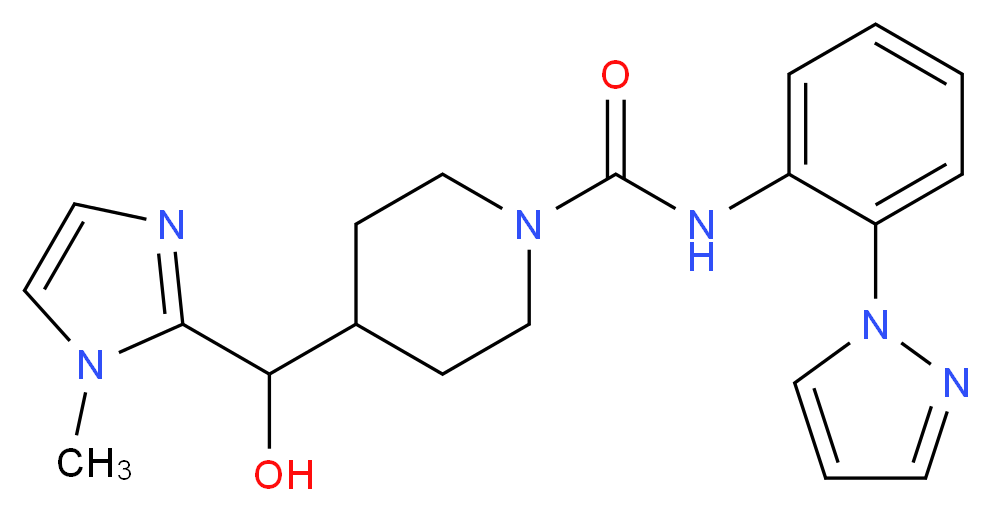 4-[hydroxy(1-methyl-1H-imidazol-2-yl)methyl]-N-[2-(1H-pyrazol-1-yl)phenyl]piperidine-1-carboxamide_Molecular_structure_CAS_)