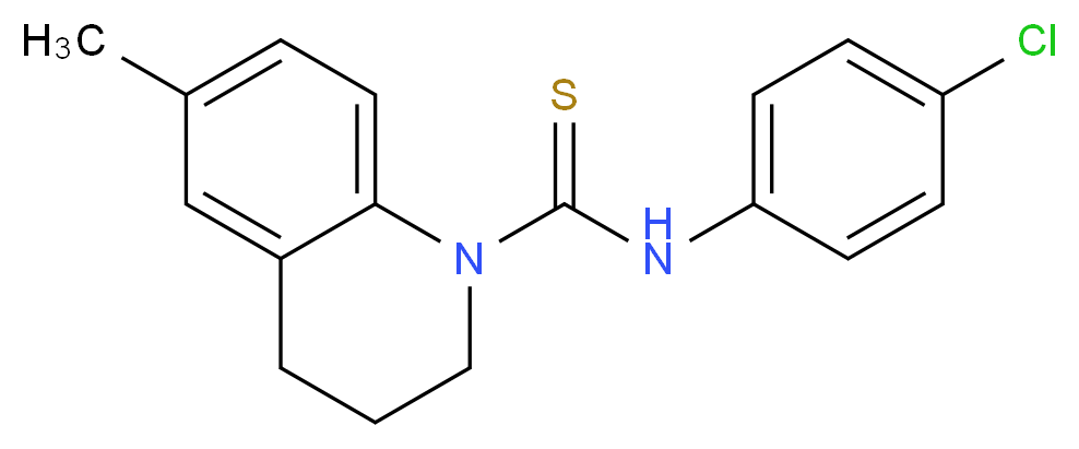 N-(4-Chlorophenyl)-6-methyl-3,4-dihydroquinoline-1(2H)-thiocarboxamide_Molecular_structure_CAS_)