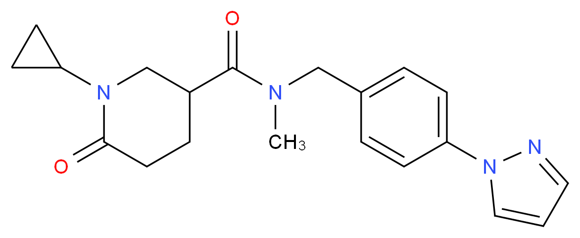 1-cyclopropyl-N-methyl-6-oxo-N-[4-(1H-pyrazol-1-yl)benzyl]-3-piperidinecarboxamide_Molecular_structure_CAS_)