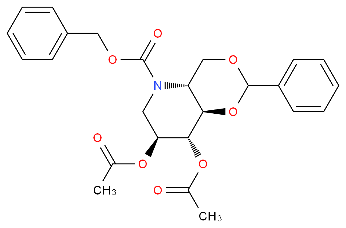 N-Benzyloxycarbonyl-4,6-O-phenylmethylene Deoxynojirimycin Diacetate_Molecular_structure_CAS_153373-52-5)