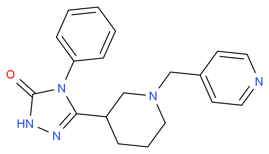 4-phenyl-5-[1-(4-pyridinylmethyl)-3-piperidinyl]-2,4-dihydro-3H-1,2,4-triazol-3-one_Molecular_structure_CAS_)