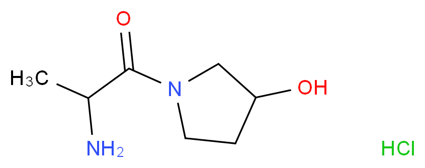 2-Amino-1-(3-hydroxy-1-pyrrolidinyl)-1-propanone hydrochloride_Molecular_structure_CAS_)