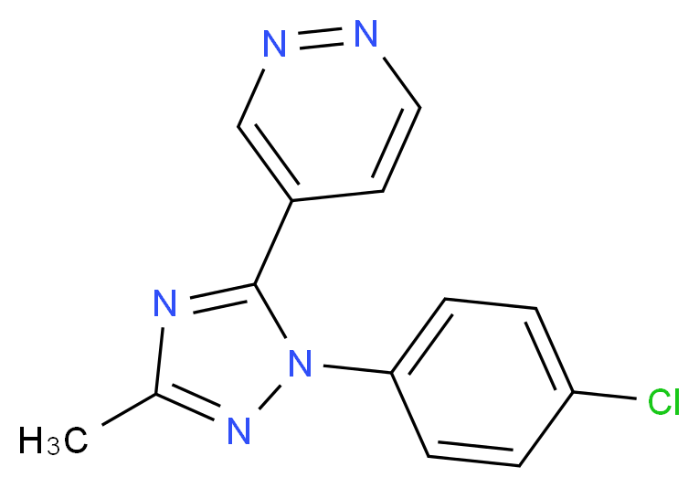 4-[1-(4-chlorophenyl)-3-methyl-1H-1,2,4-triazol-5-yl]pyridazine_Molecular_structure_CAS_)