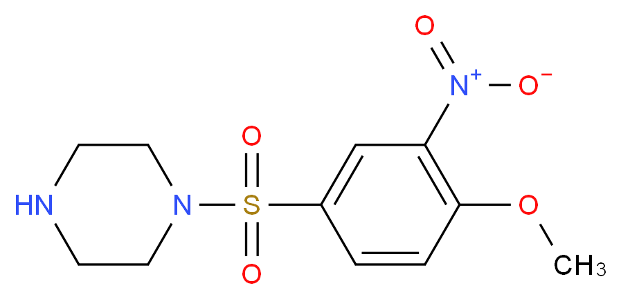 1-[(4-methoxy-3-nitrophenyl)sulfonyl]piperazine_Molecular_structure_CAS_)