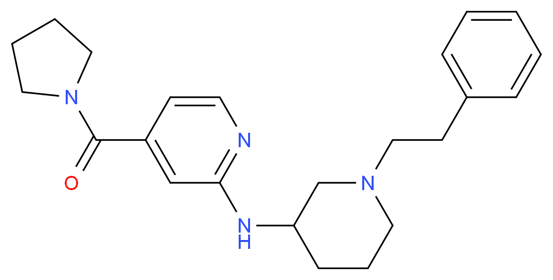 N-[1-(2-phenylethyl)-3-piperidinyl]-4-(1-pyrrolidinylcarbonyl)-2-pyridinamine_Molecular_structure_CAS_)