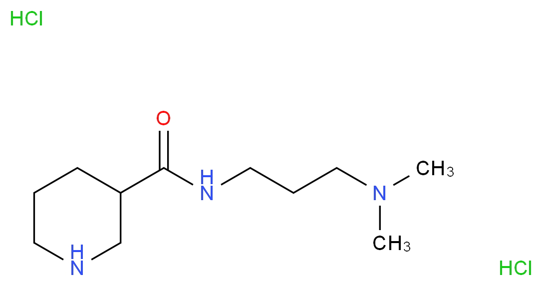 N-[3-(Dimethylamino)propyl]-3-piperidinecarboxamide dihydrochloride_Molecular_structure_CAS_)