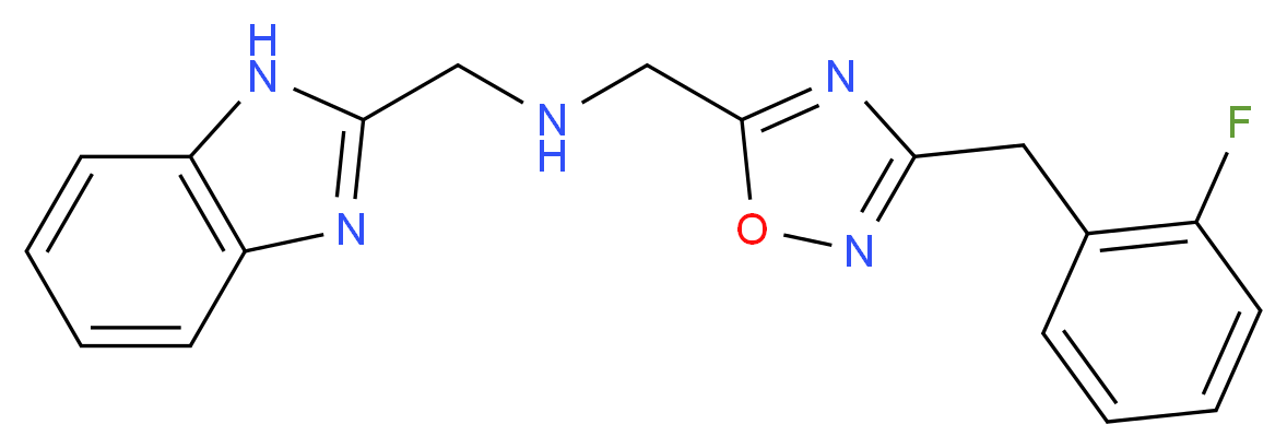(1H-benzimidazol-2-ylmethyl){[3-(2-fluorobenzyl)-1,2,4-oxadiazol-5-yl]methyl}amine_Molecular_structure_CAS_)