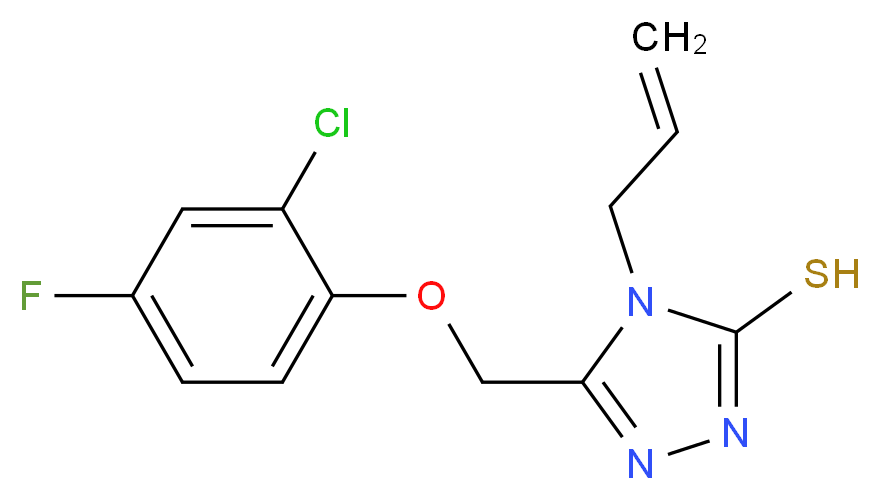 4-Allyl-5-[(2-chloro-4-fluorophenoxy)methyl]-4H-1,2,4-triazole-3-thiol_Molecular_structure_CAS_667414-13-3)
