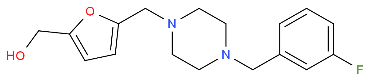 (5-{[4-(3-fluorobenzyl)piperazin-1-yl]methyl}-2-furyl)methanol_Molecular_structure_CAS_)